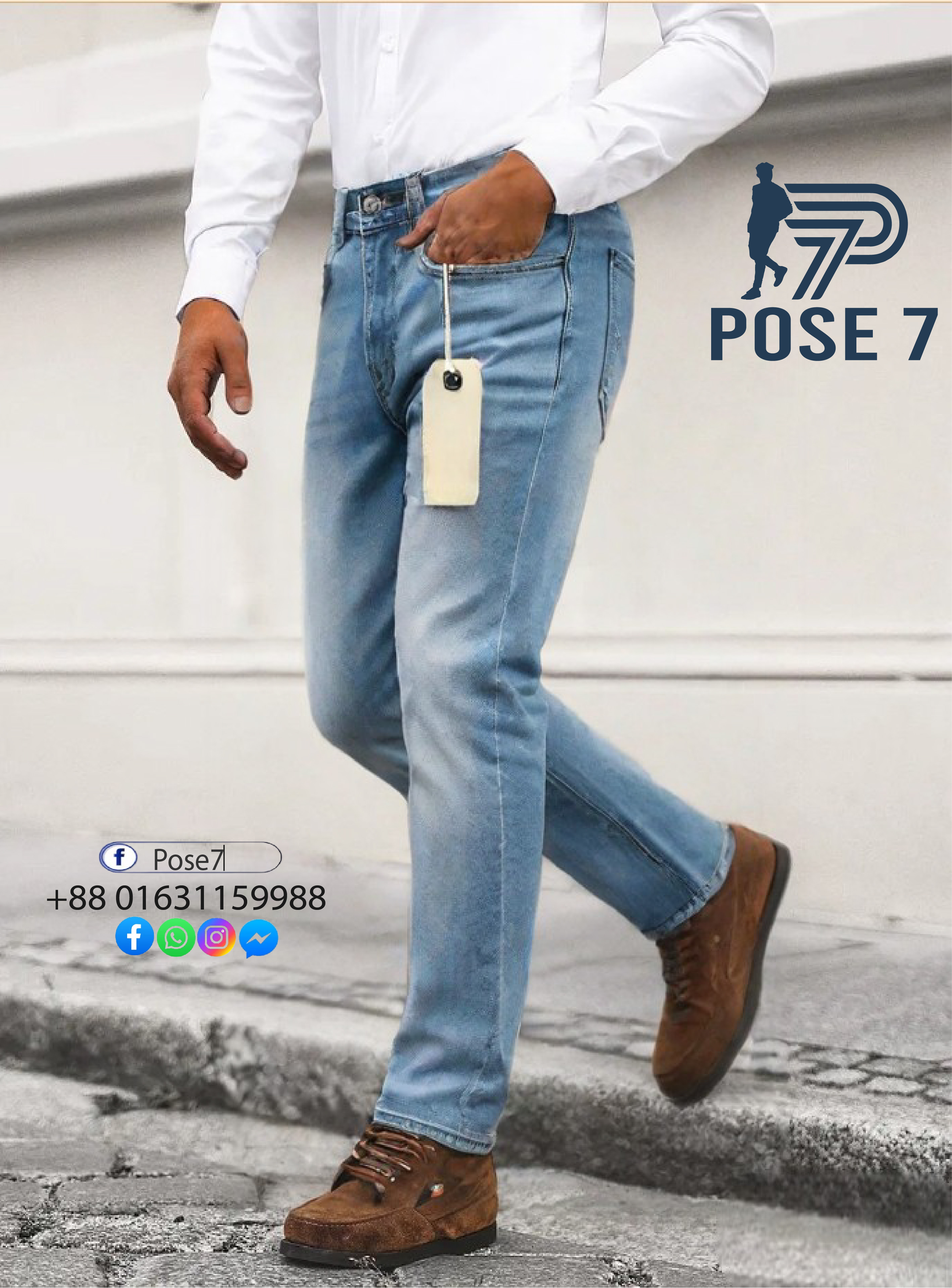 Jack & Jones ( Men's Denim Pant) Sky Blue